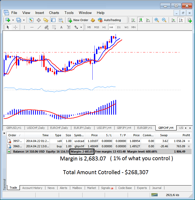 Used Commodity Trading Leverage - Difference Between Maximum Commodity Leverage and Used Commodity Trading Leverage