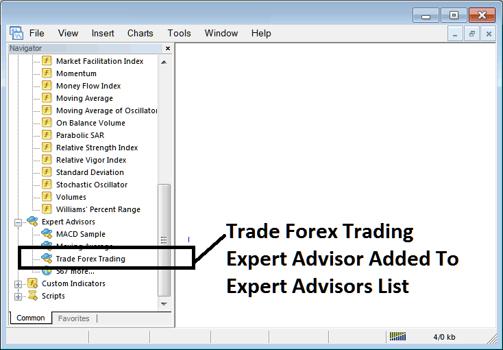 MT4 Commodity Trading Software Platform MetaEditor Window