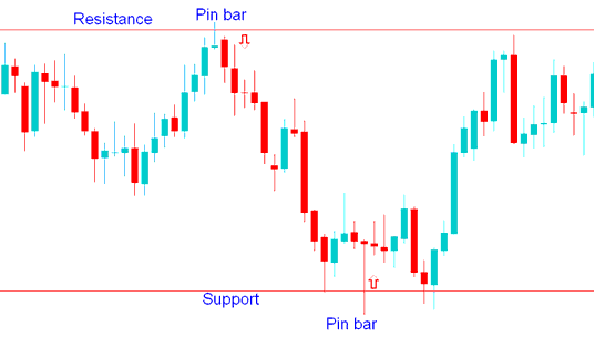 Pin Bar combined with Support and Resistance Levels - Pin Bar Commodities Trading Price Action Method and Pin Bar Reversal Commodities Trading Signals - Commodities Trading Pin Bar Commodities Trading Price Action Trading Method