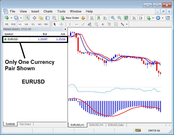 Forex Currency Pairs Naming Format - Examples of Forex Currency Pair Symbols in MT4 Software