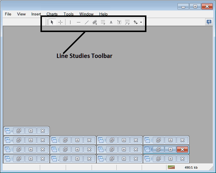 Line Studies Toolbar Menu in MT4 Oil Software - Oil Trading MT4 Software Line Studies Tool Bar - Crude Oil Trading Line Studies Tool-bar Menu - Customizing CrudeOil Trading Line Studies Tool-bar Menu on MT4 Crude Oil Trading Software